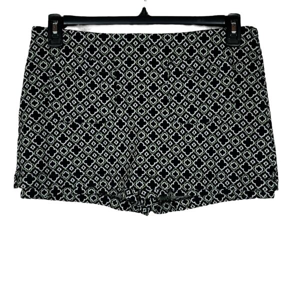 Maeve by Anthropology Medium Mini Skort Black Motif Geometric Stretch Pockets - Picture 1 of 7
